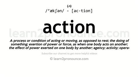 Action Meaning .